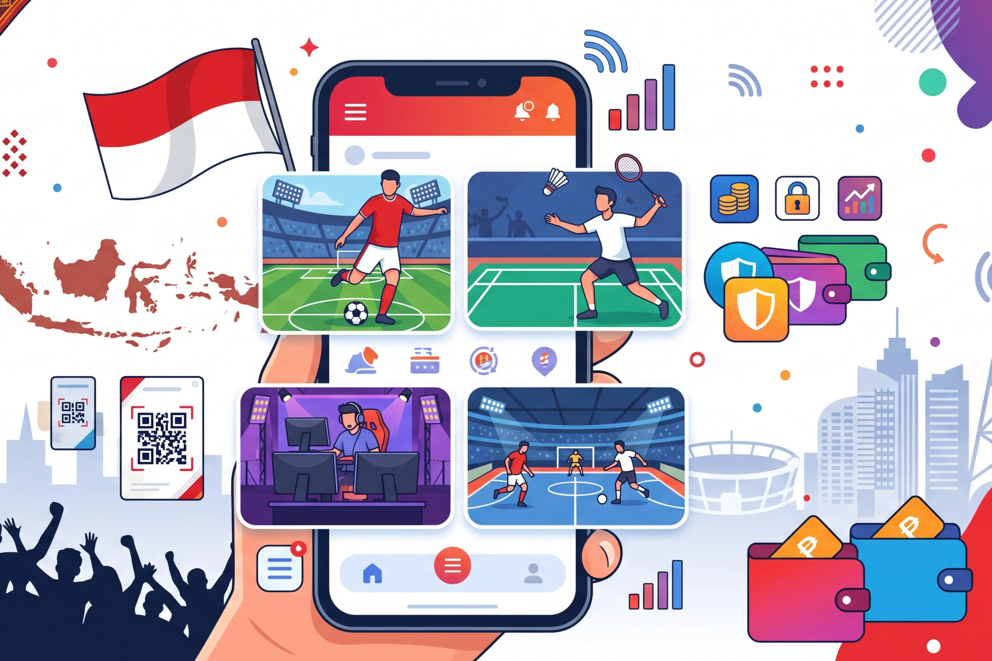 Pengguna mengakses BIGMSG di smartphone Android dengan koneksi seluler